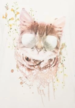 Cream T Shirt Imprimé Eggnog Cat Femme -Cream Soldes Boutique c18fb7c4fb524756b0c56d99a6747498
