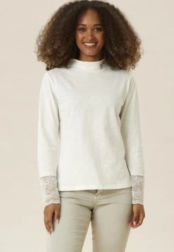 Cream Femme CRCARA LS T Shirt à Manches Longues Eggnog