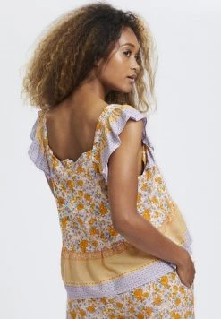 Cream CROLINA Débardeur Yellow Ethnic Flower -Cream Soldes Boutique c4f677c4e9b74161aa88ff556750340f