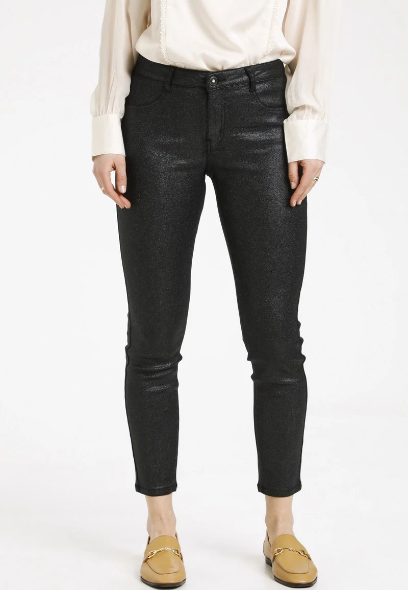 Cream CRKELLY Pantalon Classique Black Glitter Femme 1 Cream CRKELLY Pantalon Classique Black Glitter Femme