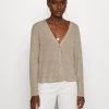 Cream Femme EMMY SHORT CARDIGAN Gilet Sandshell Melange
