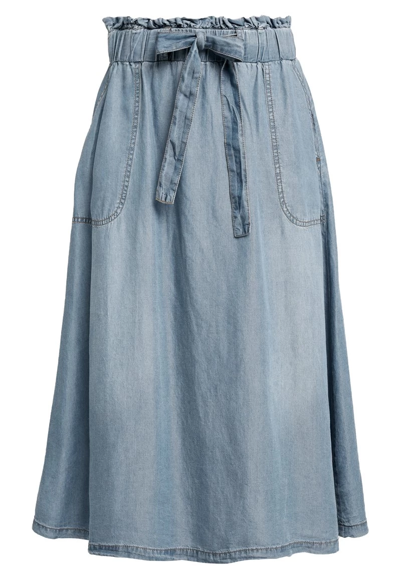 Cream Femme VINCA SKIRT Jupe Trapèze Blue Denim 4 Cream Femme VINCA SKIRT Jupe Trapèze Blue Denim – Image 4