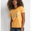Cream T Shirt Imprimé Apricot Femme