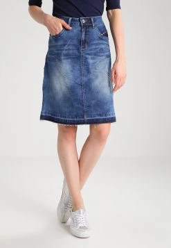 Cream Jupe Trapèze Rich Blue Denim Femme