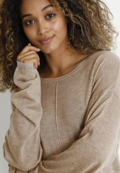 Cream Femme CRANVA Pullover Cobblestone Melange -Cream Soldes Boutique d45489b43a8e4f03aa9e30c5d028c7db