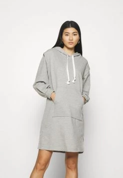 Cream MISKA DRESS Robe De Jour Grey Melange Femme
