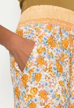 Cream OLINA PANT Pantalon Classique Yellow Ethnic Flower -Cream Soldes Boutique d76a7c6606d944b6b279facee31a231c