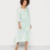 Cream DAISY FLOUNCE DRESS KIM FIT Robe De Jour Camo Green