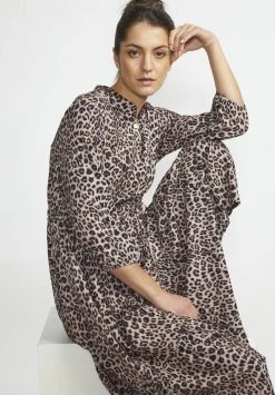 Cream Robe Chemise Animal Neutral Femme -Cream Soldes Boutique d7deba7a09b446bbad4ac732936eb074