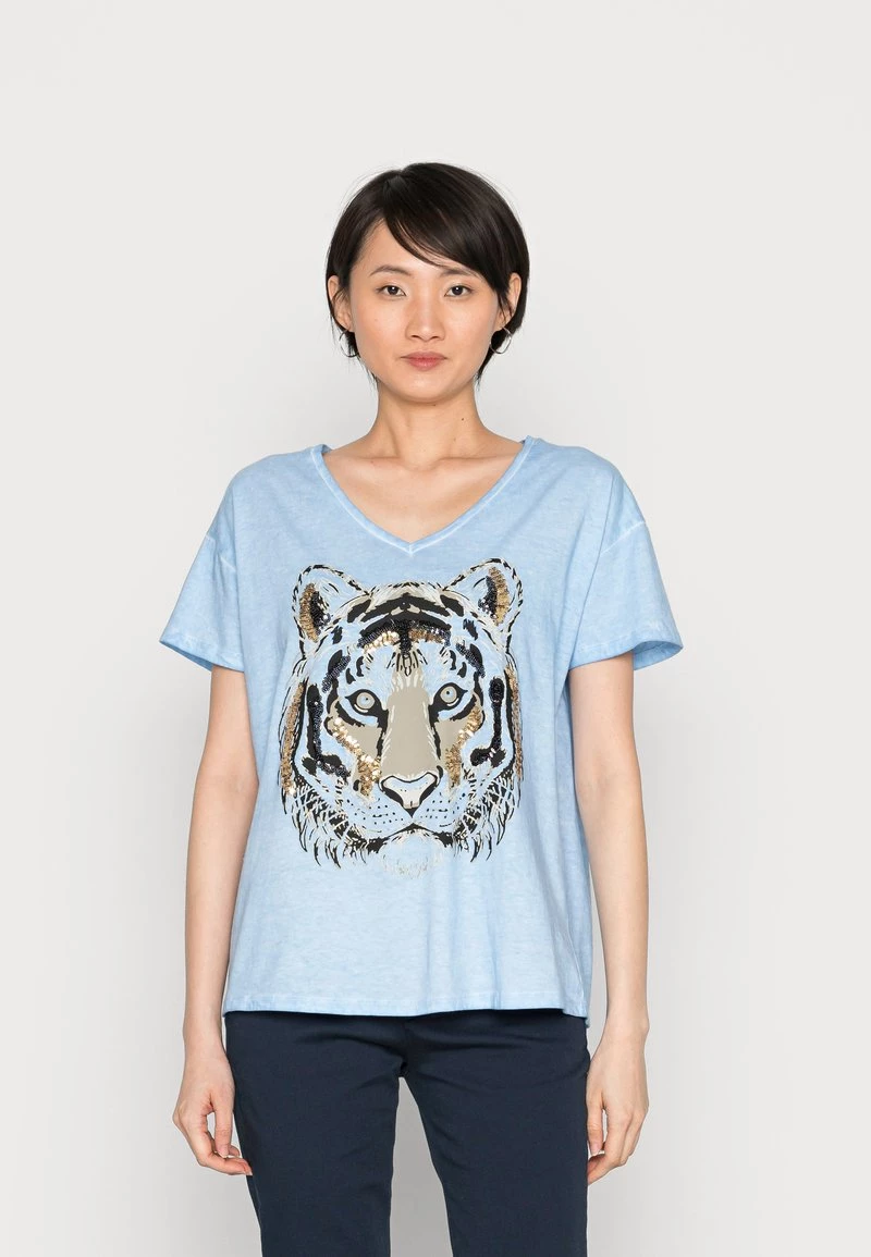 Cream Femme CRRHIANNA T Shirt Imprimé Placid Blue 1 Cream Femme CRRHIANNA T Shirt Imprimé Placid Blue