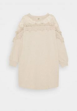 Cream KALANIE DRESS Robe De Jour Oat Melange Femme -Cream Soldes Boutique da2a8fb268d541be9f76701a1a60d72a