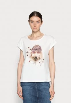 Cream Femme AMAT T Shirt Imprimé Eggnog