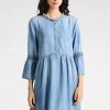 Cream LUSSA DRESS Robe En Jean Light Blue Denim Femme