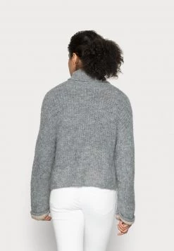 Cream MIRANDA CROPED Pullover Grey Melange -Cream Soldes Boutique dcd06afe9ebc4a4a82fe94b2dcfc1ce5