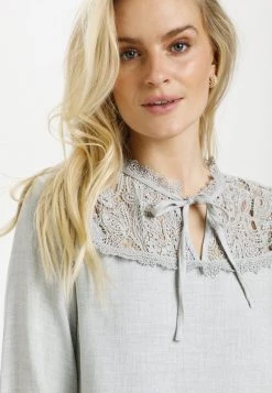 Cream Blouse Light Grey Melange 9 Cream Blouse Light Grey Melange -Cream Soldes Boutique ddeb61de6227402690ef921dc0a9c952