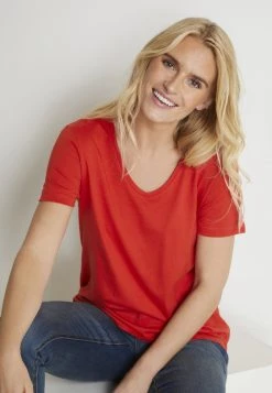 Cream Femme NAIA T Shirt Basique Aurora Red -Cream Soldes Boutique e15e4bd8df6c43d9800ae6ac4cef1b35