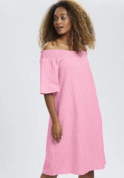 Cream CRWILLA Robe De Jour Pink Check Femme -Cream Soldes Boutique e246dd20f8a144418899e1015f8febf1