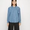 Cream Femme GRITTA FLONCE BLOUCE Chemisier Denim Blue