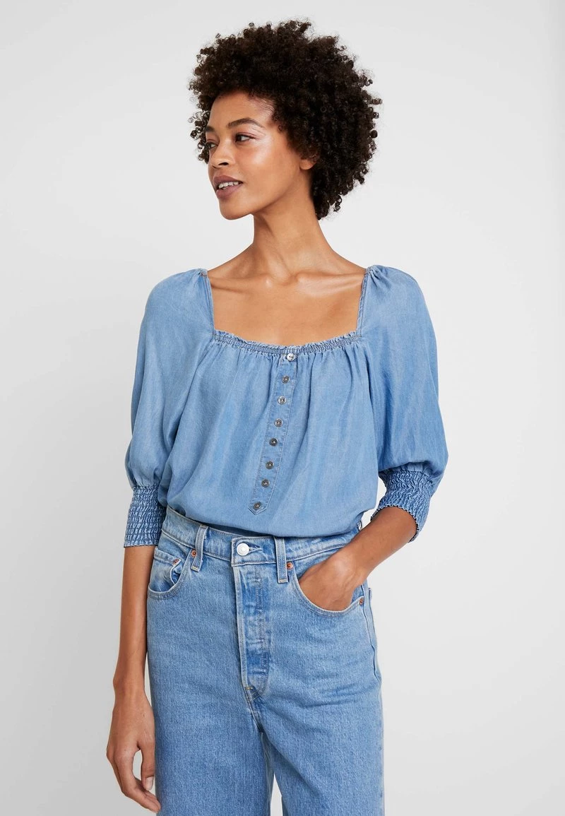 Cream VINCACR Blouse Blue Denim 1 Cream VINCACR Blouse Blue Denim