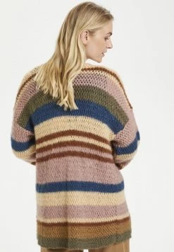 Cream Gilet Woodrose Stripe Femme -Cream Soldes Boutique e5c9af294834488eaa77461cbcb41140