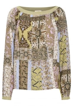 Cream Femme Blouse Sage Green Patchwork -Cream Soldes Boutique e60cede6da83453187824c960a13d922