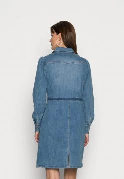 Cream ROSITA DRESS Robe En Jean Soft Blue Denim -Cream Soldes Boutique e67ec986980341c2b2dab7622fe65b48