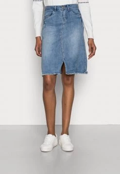 Cream Femme KAMMIE SKIRT Jupe En Jean Soft Blue Denim