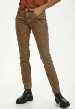 Cream Pantalon Classique Toasted Coconut Leaf Femme