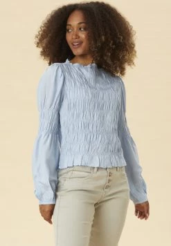 Cream HENVA Blouse Cashmere Blue Femme