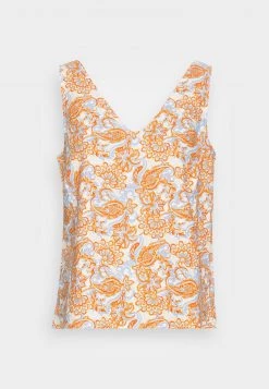 Cream Femme VENTA Blouse Vista Blue -Cream Soldes Boutique f28c4fb147e34e83918340174451f86c