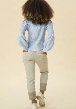 Cream HENVA Blouse Cashmere Blue Femme -Cream Soldes Boutique f7916ccf32f7406f9fe91eaa14cce026