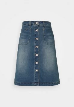 Cream LONE SKIRT Jupe Trapèze Light Blue Denim Femme