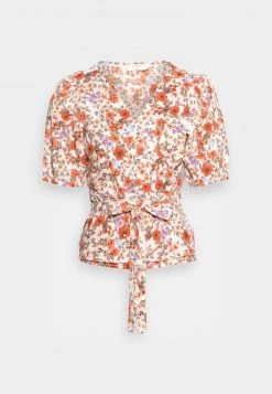 Cream Femme CRCEYDA WRAP BLOUSE Blouse Multicolour Flower -Cream Soldes Boutique fbad7916188845318178cec8636c9308