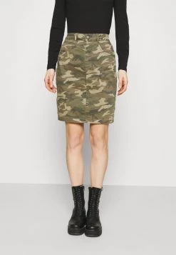Cream CRPENORA SKIRT Jupe Crayon Green Camou Femme