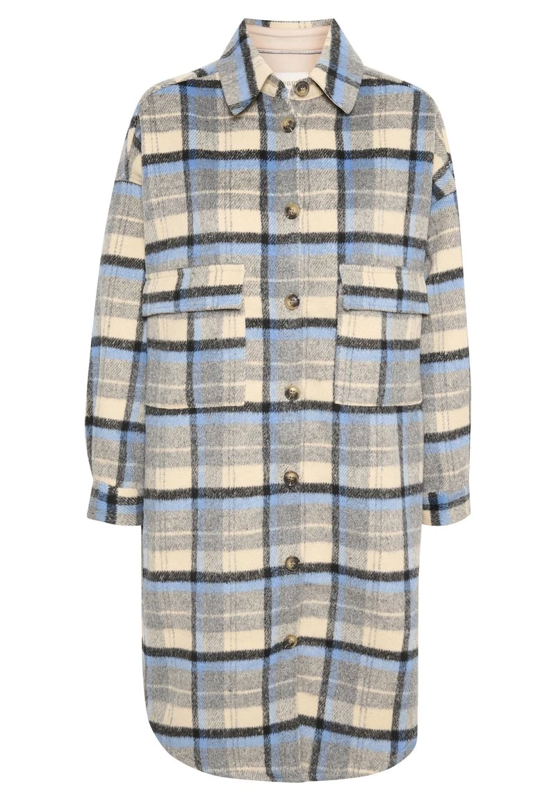 Cream Femme Manteau Classique Silver Lake Blue Check 5 Cream Femme Manteau Classique Silver Lake Blue Check – Image 5