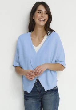 Cream CRSILLAR Gilet Placid Blue