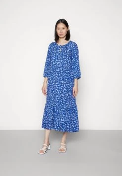 Cream DAISY FLOUNCE DRESS KIM FIT Robe De Jour Blue